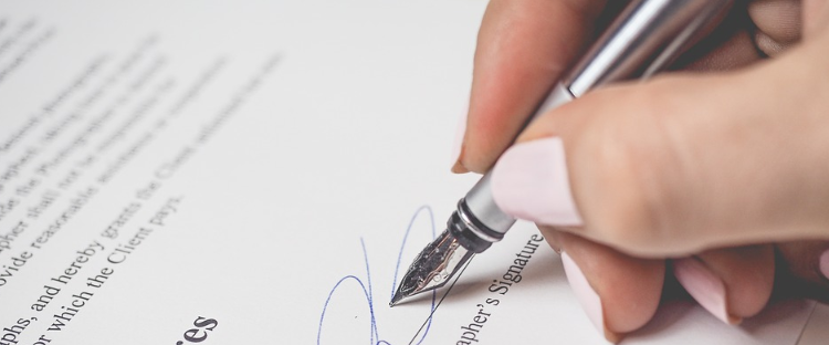 sign a document